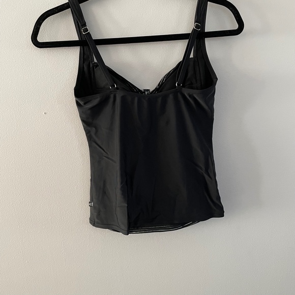 la vie en Rose Tankini swimsuit black and Silver bottoms l, top M - Picture 3 of 8